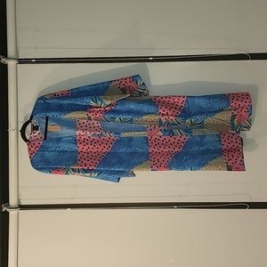 Steve Madden Tropical Patchwork Printed Maxi Kimono